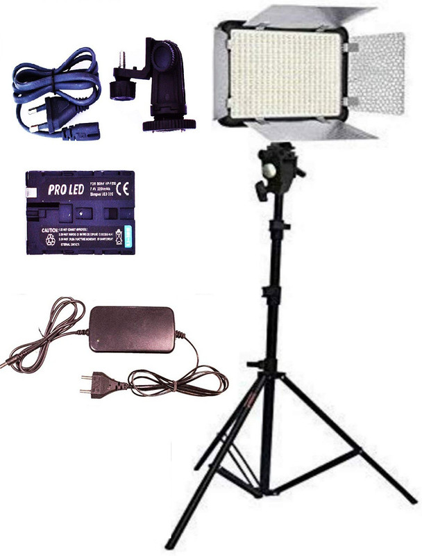 Simpex 170 Dual LED with Stand, Battery, Charger & Power Adapter 1440 lx Camera LED Light(Batteries Included)