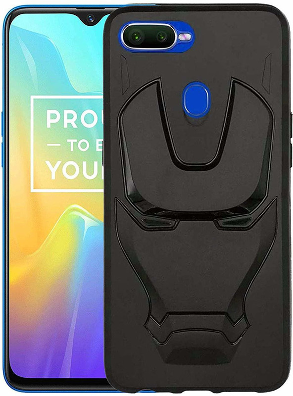 10cr Back Cover for Realme U1(Black, Rugged Armor)