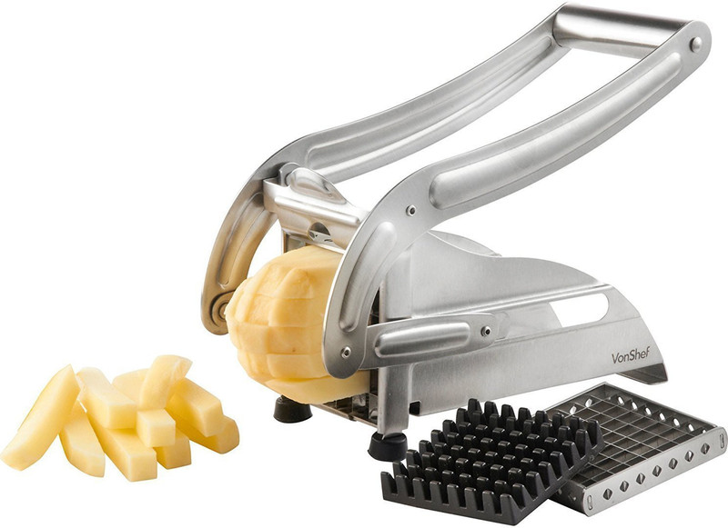 Exotic Mall Stainless Steel Potato Chipper with 2 Blades, Vegetable & Fruit Chopper(1)