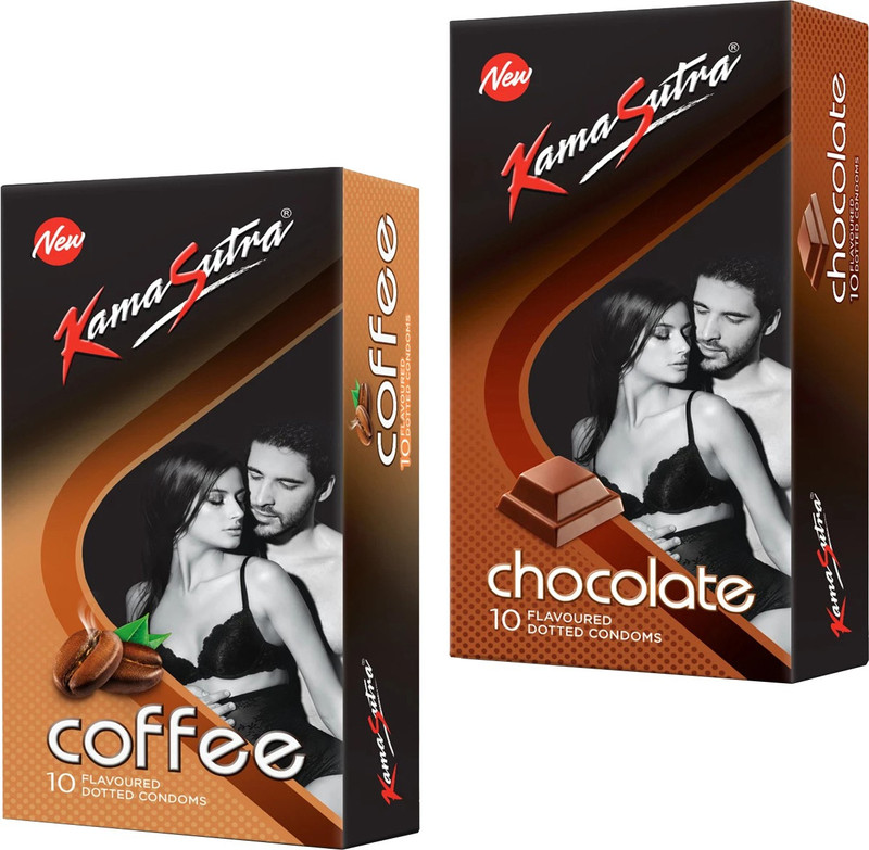 Kamasutra CHOCOLATE_COFFEE Flavour Condom Condom(Set of 2, 20 Sheets)