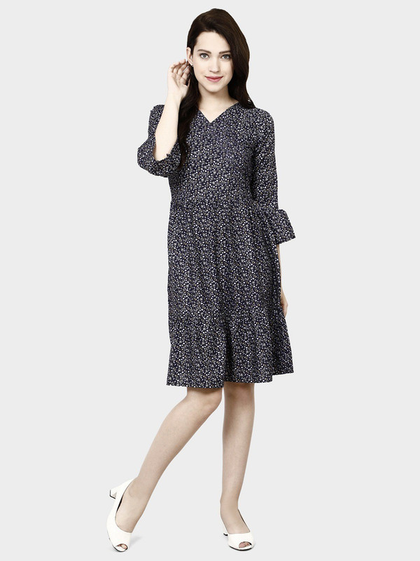 sassydressy Women Fit and Flare Multicolor Dress