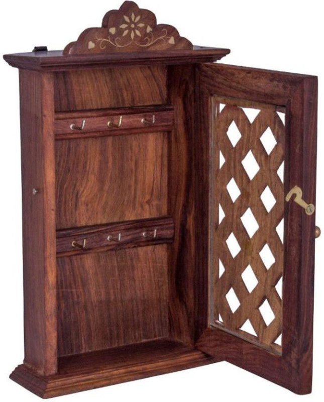 the bells wooden key holder box Wood Key Holder(6 Hooks)
