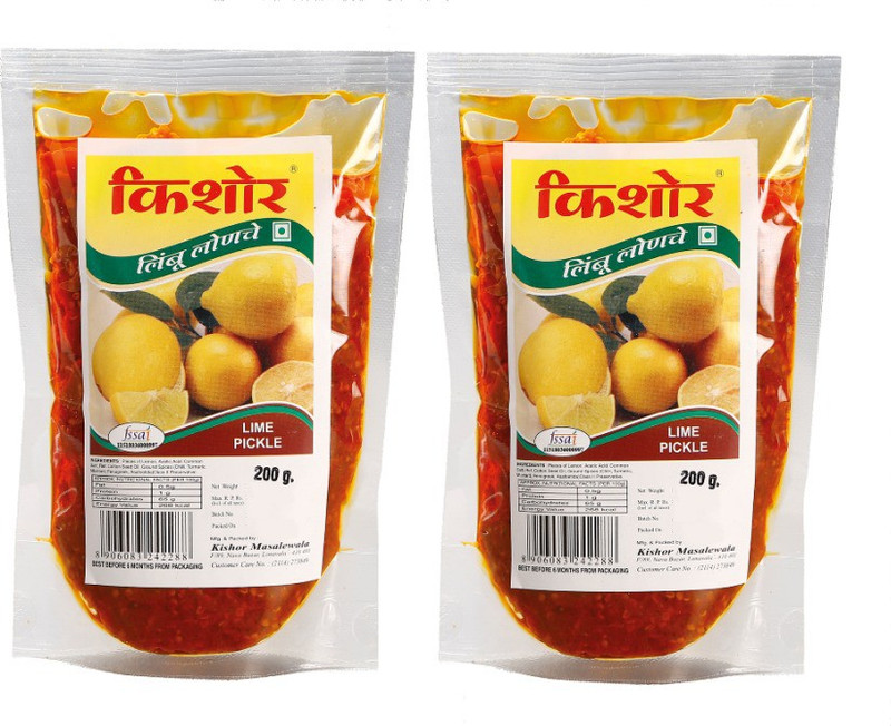 kishor masalewale Combo pack of Lime Pickle Lime Pickle(400 g, Pack of2)