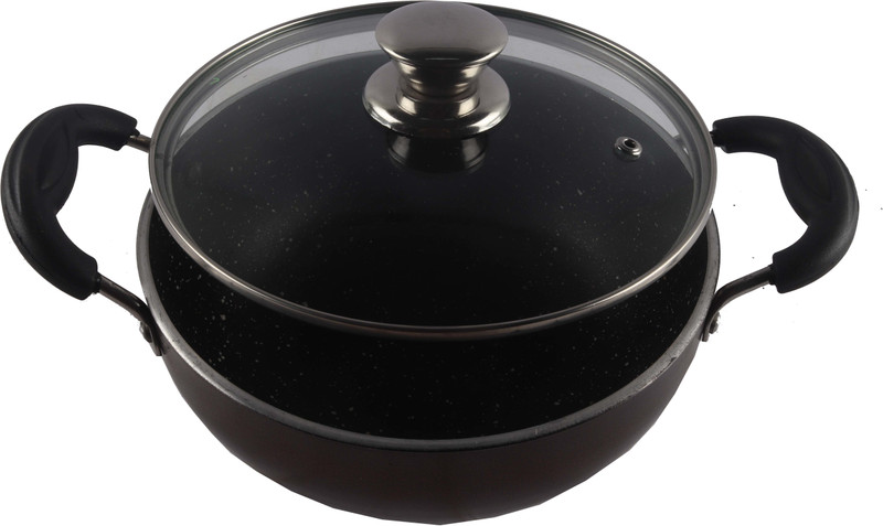 fornia Arixy non stick kadhai 1.5Ltr 4mm thick (15cm diameter) Kadhai 15 cm with Lid(Aluminium, Non-stick)