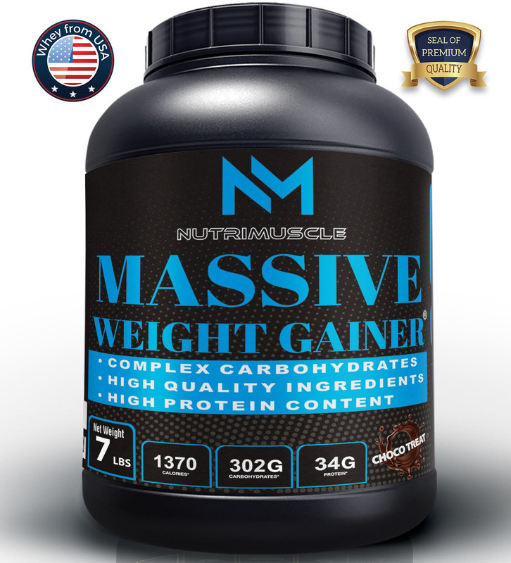 nutrimuscle MASSIVE WEIGHT GAINER Weight Gainers/Mass Gainers(3.175 kg, CHOCOLATE)