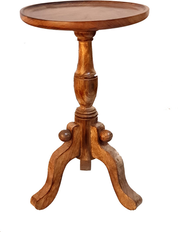 wood craft india wooden side stand Solid Wood Side Table(Finish Color - ANTIQUE FINISH)