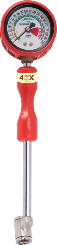 4cx Analog Tire Pressure Gauge 4cxhardpipegauge(200 PSI)