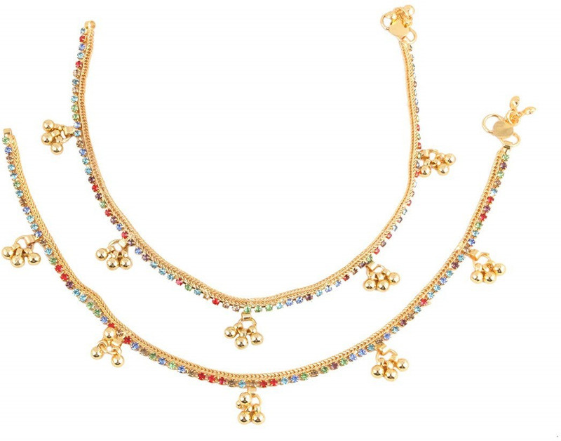 styling fashion Women and Girls Silver Plated White Metal Payal Anklets Metal Anklet