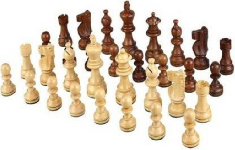 ishancreation Wooden Chess Pawns Coins - Pack of 32 Board Game Board Game
