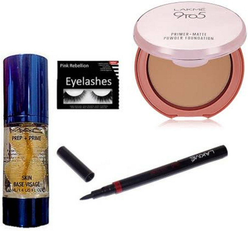 pink rebellion eyelashes & mac prep+ eyelashes & mac prep+ prime primer,9 to 5(Set of 4)