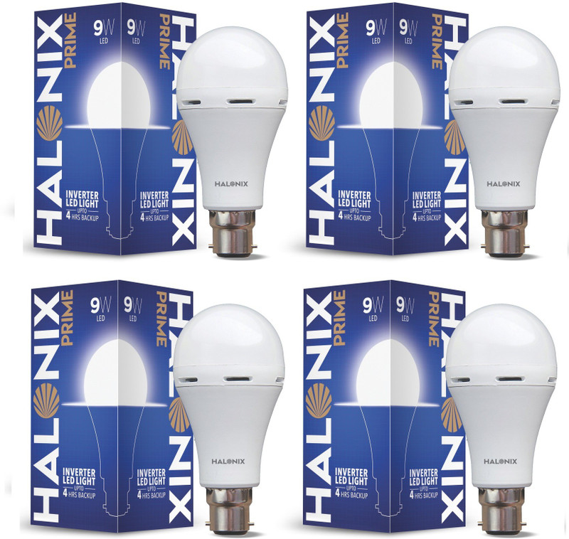 halonix LED PRIME INVERTER LIGHT 9W B22 CW PK4 M Emergency Light(White)
