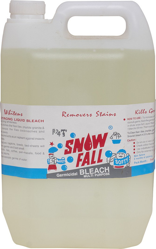 Snowfall Germicidal Bleach Fragrance Free Fabric Whitener 5 L