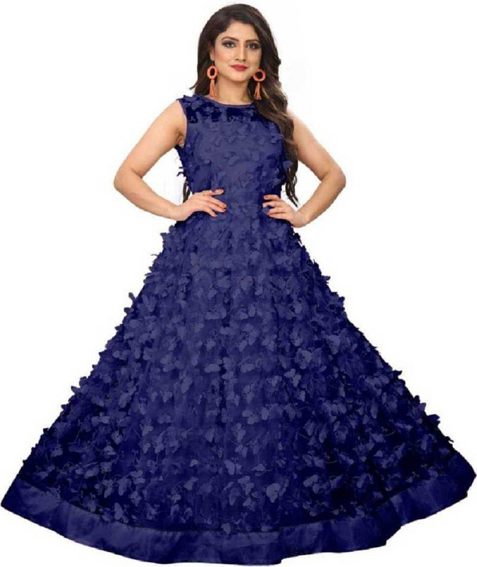 shree sai fashion Anarkali Gown(Pink)