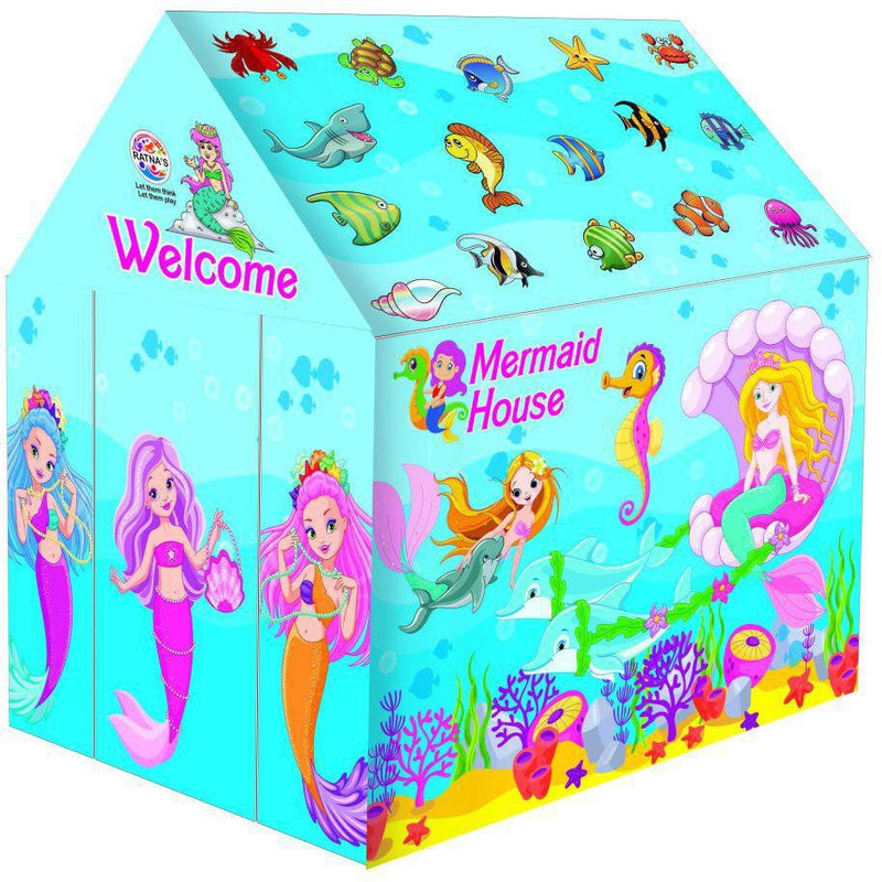 dharti enterprise Jumbo Size Light Weight Water Proof Mermaid House Tent for Kids(Multicolor)