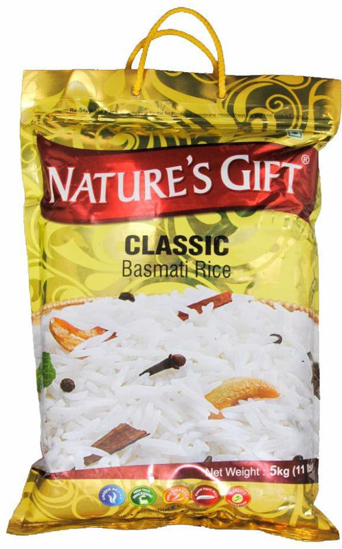 natures gift Nature's Gift Classic Basmati Rice - Packet of 5 Kg Basmati Rice (Long Grain, Raw)(5 kg)
