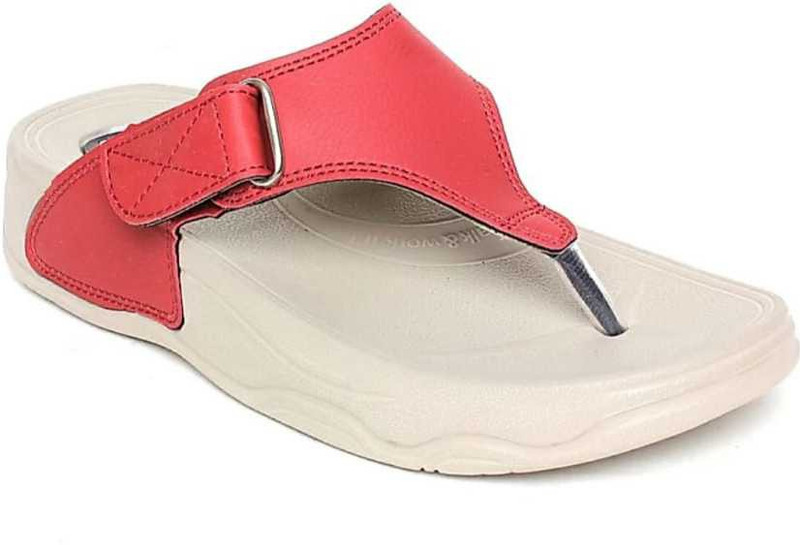 Welcome Welcome Pure Women'S Leather Sliper Red Uk-6 Slippers