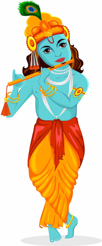 pixel print Large Wall Sticker of Bal Krishna Kanhaiya  Sticker(Pack of 1)