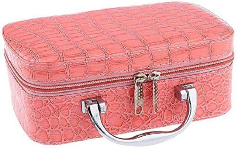 crafting maker cosmatics bag and storage vanity bag All Vanity Box cosmetics ,storage,jewelry,utility,makeup kit, vanity bag,Travel toiletry kit cosmetics, storage, jewelry, utility, makeup kit, Travel toiletry kit Vanity Box(Pink)