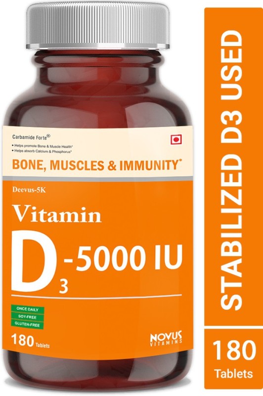 Carbamide Forte  D3 5000 IU Supplement for s, Muscles &  - 180 s(180 No)