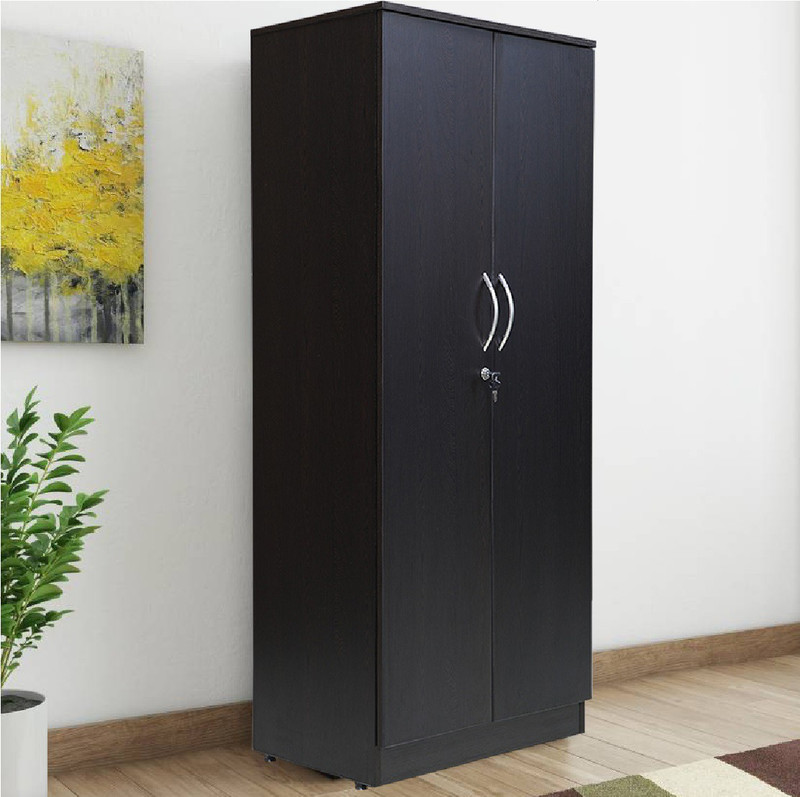 PepperWood 5 feet 2 Door Wardrobe Engineered Wood 2 Door Wardrobe(Finish Color - WENGE SF, Knock Down)