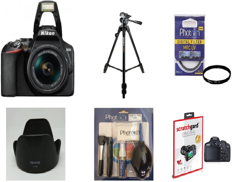 Nikon D3500 (With Basic Accessory Kit) DSLR Camera AF-P DX NIKKOR 18-55mm f/3.5-5.6G VR(Black)