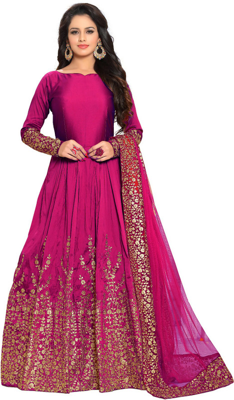 the fashion edge Silk Solid Salwar Suit Material(Unstitched)