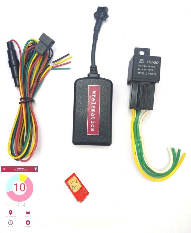 mtelematics GPS Vehicle Tracker GPS Device(2 Maps, Black)