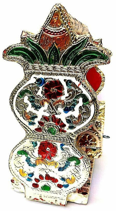 krishnagallery1 Laddu Gopal Jhula Kalash Design 0,1 NO. Size Laddu Gopal , Laddu Gopal DRess , Laddu Gopal BEd , Laddu Gopal Sofa(Small Size Laddu Gopal Jhula Washable wooden quality) Jhula