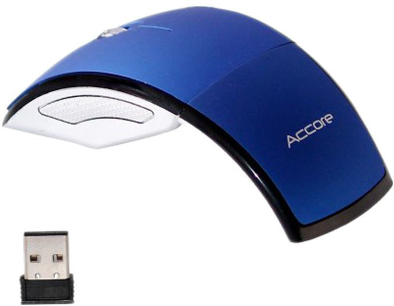 accore Foldable wireless mouse Wireless Optical Mouse(2.4GHz Wireless, Blue)