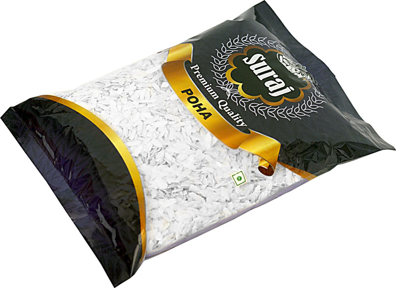 suraj White Poha - Avalakki Thick - Rice Flakes - Beaten Rice Poha(500 g)