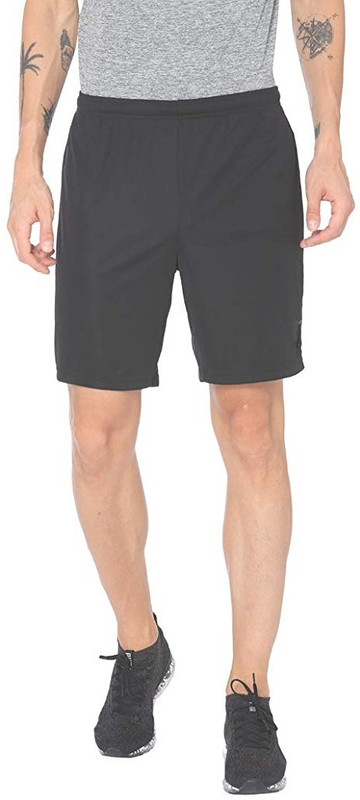 uma Solid Men Black Sports Shorts