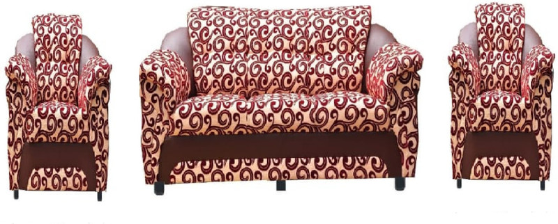 kalan Half-leather 3 + 1 + 1 red Sofa Set