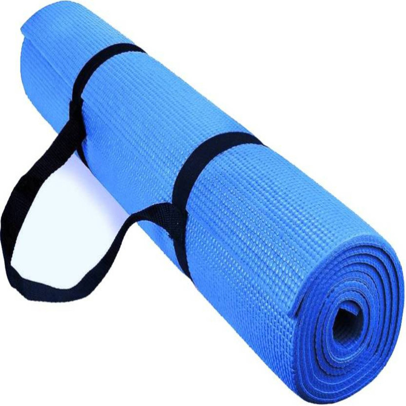 effingo Yoga and exercise mat of 4mm Blue Dotted Design With Mat strap Blue 4 mm mm Yoga Mat