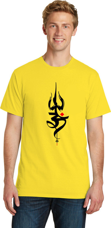 fabric adda Printed Men Round Neck Yellow T-Shirt(Pack of 2)