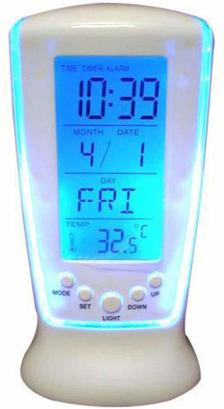 veer Digital White Clock