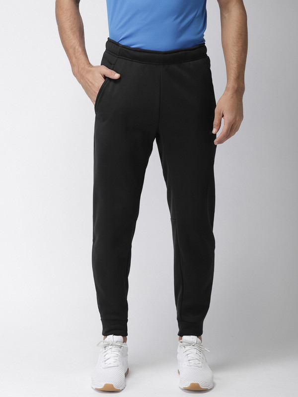 uma Solid Men Black Track Pants