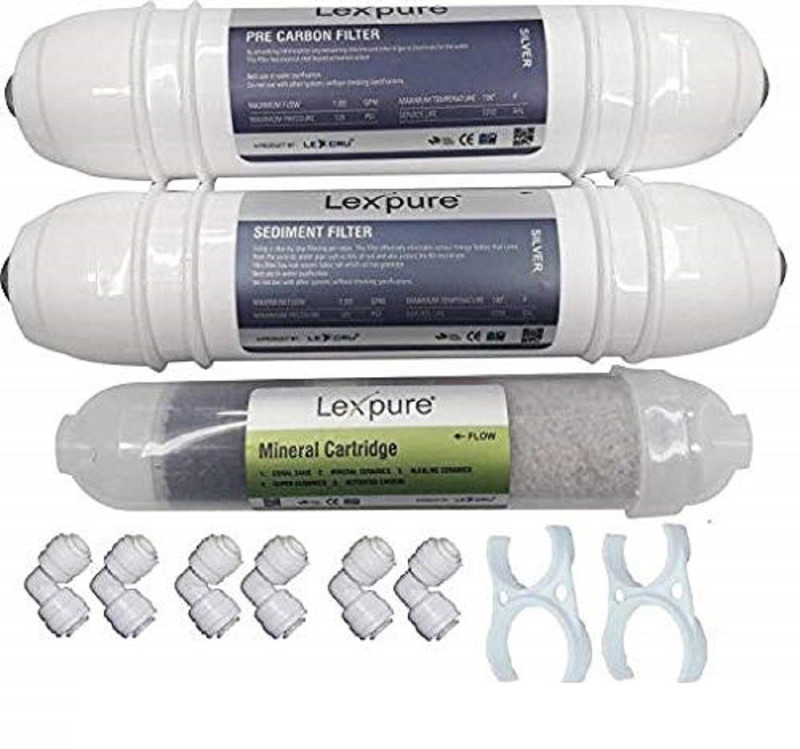 Lexpure Silver Inline Pre Carbon & Sediment Filter Set 8