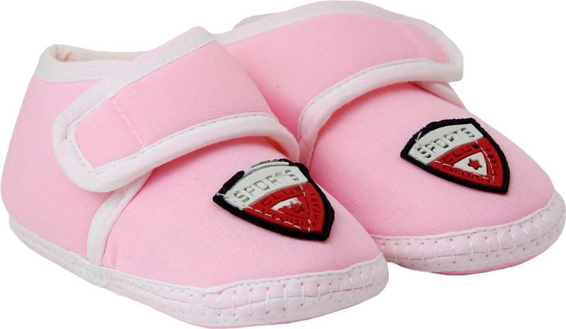 Neska Moda Sports 6 To 18 Month Baby Booties(Toe to Heel Length - 12 cm, White, Pink)