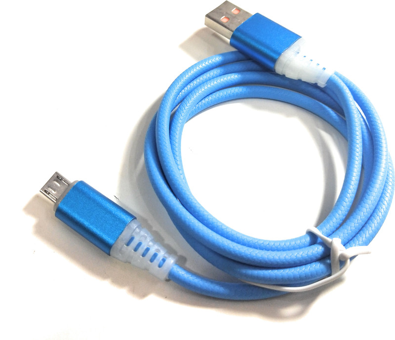 teetos USB Cable 2.4 a Rugged Extra Tough Fast Charging lighting cable 1 m Micro USB Cable(Compatible with android, Blue, One Cable)