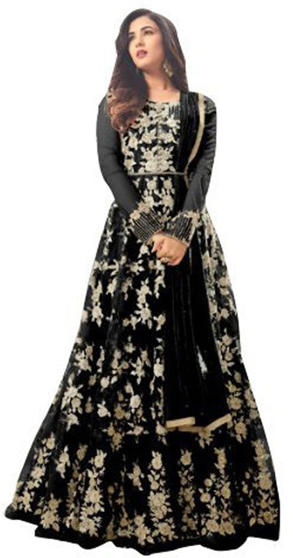 happy khajana Anarkali Gown(Black)