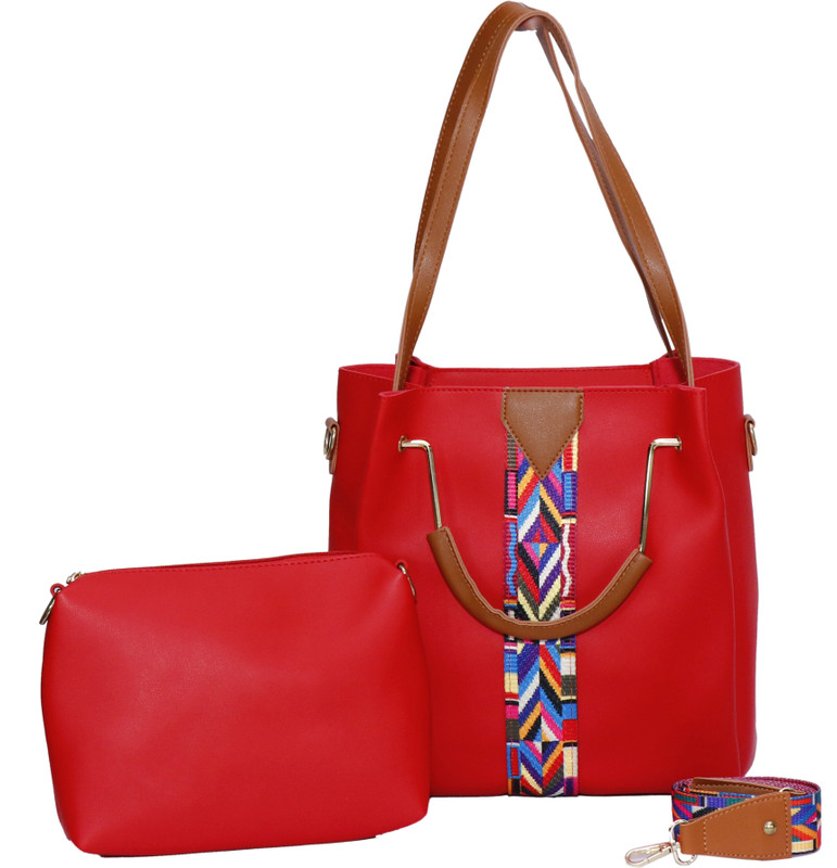 unique queen creations Women Red Hand-held Bag