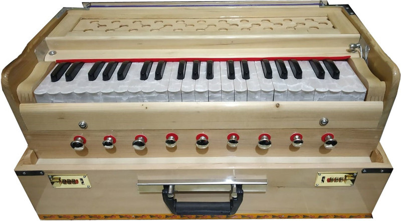 jyotaksh store Portable natural Portable natural 3.5 octave Octave Hand Pumped Harmonium(Seven Fold Bellow, Bass Reed, Male Reed)