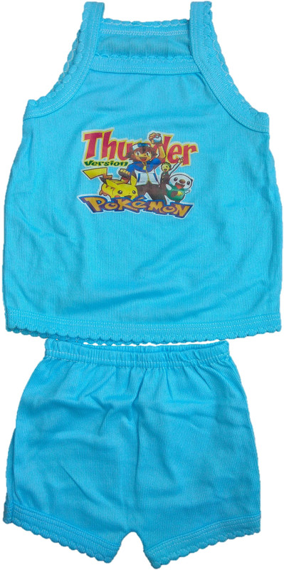 baby sikha Baby Boys & Baby Girls Casual Top Pant(Blue)