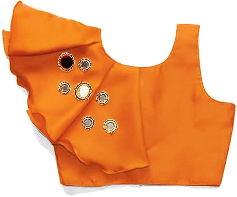 bless you enterprise Girls Lehenga Choli Ethnic Wear Embellished Lehenga Choli(Orange, Pack of 1)