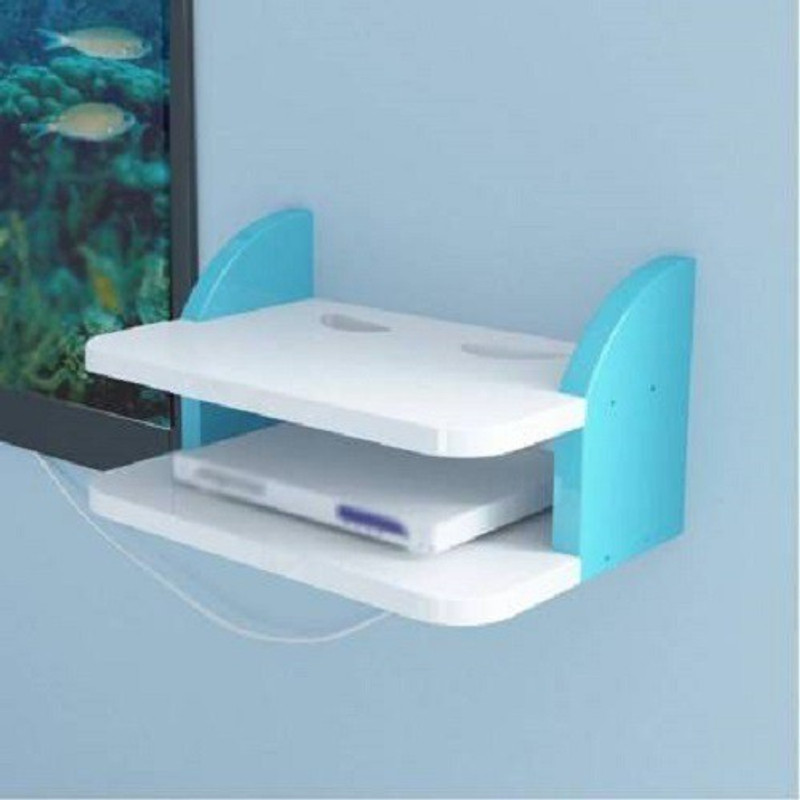brand era beautiful wooden wall set top box for LED and LCD Wooden Wall Shelf(Number of Shelves - 1, White, Blue)
