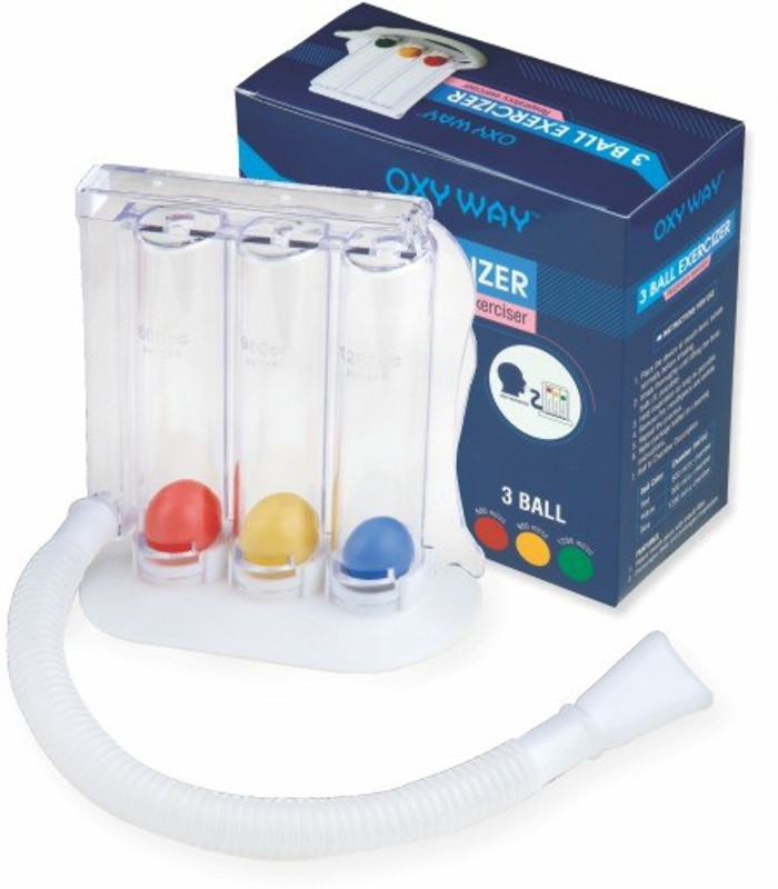 OXY WAY Spirometer/ Respirometer/ Breathing/ Lung Exerciser 3-Ball Respiratory Exerciser(Pack of 1)