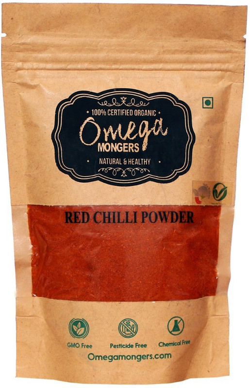 omega mongers Organic Red Chilli Powder 200gm(200 g)