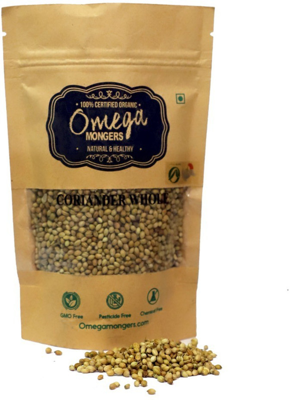 omega mongers Organic Coriander Whole 100gm(100 g)