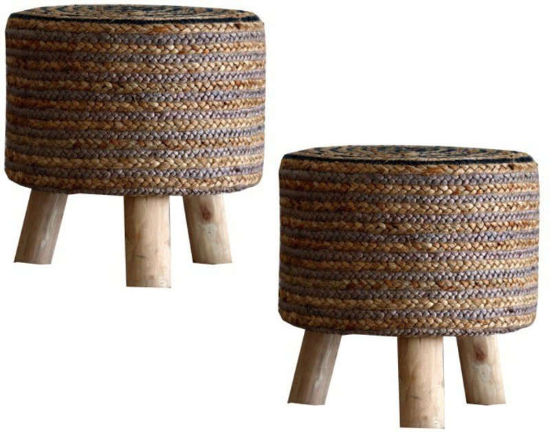 concept home inc Concept home jute stools Stool(Grey)