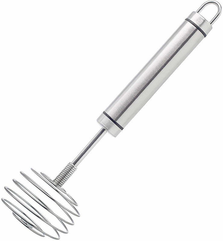 CLASSY TOUCH Spring Coil Wire Beater/Whisk/Egg Beater… Stainless Steel Egg Separator(Silver, Pack of 1)